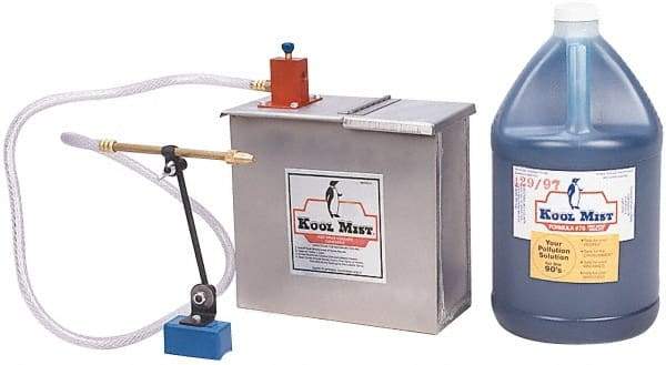 Kool Mist - 1 Outlet, 1 Gal Tank Capacity, Stainless Steel Tank Mist Coolant System - 6" Hose Length - Caliber Tooling