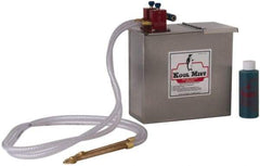 Kool Mist - 2 Outlet, 1 Gal Tank Capacity, Stainless Steel Tank Mist Coolant System - 4' Coolant Line Length, 6" Hose Length, 5/16" Nozzle Diam - Caliber Tooling