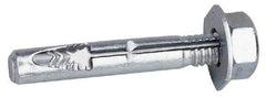 Wej-It - 5/8" Diam, 4-1/2" OAL, Wedge Expansion Concrete Anchor - Steel, Zinc-Plated Finish, Hex Head - Caliber Tooling