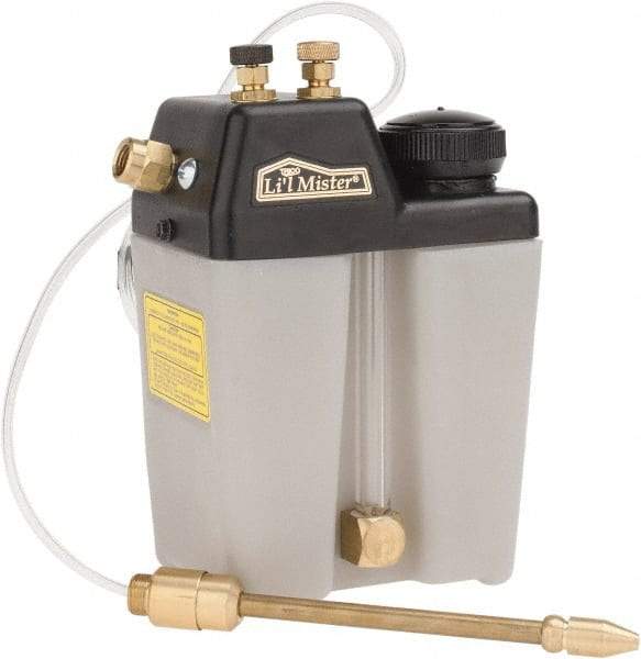 Trico - 1 Outlet, 0.25 Gal Tank Capacity, High Density Polyethylene Tank Mist Coolant System - 5' Coolant Line Length, 6" Hose Length - Caliber Tooling