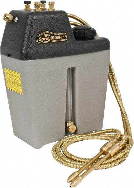 Trico - 2 Outlet, 1 Gal Tank Capacity, High Density Polyethylene Tank Mist Coolant System - 5' Coolant Line Length, 6" Hose Length - Caliber Tooling