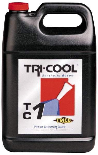 Trico - Tri-Cool TC-1, 1 Gal Bottle Cutting Fluid - Synthetic, For Broaching, Grinding, Machining, Tapping - Caliber Tooling