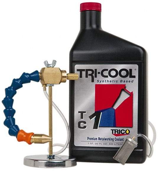 Trico - 1 Qt Tank Capacity, Tankless Mist Coolant Unit - 7' Coolant Line Length, 7" Hose Length - Caliber Tooling