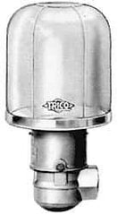 Trico - 1 Outlet, Plastic Bowl, 8 Ounce Constant-Level Oil Reservoir - 1/4 NPT Outlet, 2-5/8" Diam x 6-3/16" High - Caliber Tooling