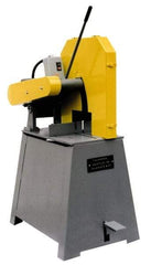 Kalamazoo - 16 or 18" Blade Diam, 1" Arbor Hole, Straight Chop & Cutoff Saw - 3 Phase, 2,500 RPM, 10 hp, 220/440 Volts, 3" in Solids at 90°, 4" in Pipe at 90° - Caliber Tooling