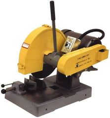 Kalamazoo - 14" Blade Diam, 1" Arbor Hole, Straight Chop & Cutoff Saw - 3 Phase, 4,400 RPM, 5 hp, 220/440 Volts, 2-1/2" in Solids at 90°, 3" in Pipe at 90° - Caliber Tooling