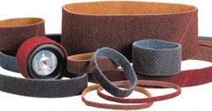 Standard Abrasives - 1/2" Wide x 18" OAL, 240 Norax Grit, Aluminum Oxide Abrasive Belt - Aluminum Oxide, Very Fine, Nonwoven - Caliber Tooling