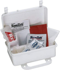 Medique - 10 Piece, 1 Person, Body Fluid Clean-Up First Aid Kit - 3-1/2" Wide x 2" Deep x 5" High, Plastic Case - Caliber Tooling