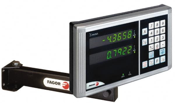 Fagor - 2 Axis, 8" X-Axis Travel, 52" Z-Axis Travel, Turning DRO System - 0.0002", 0.0005", 0.001" Resolution, 5µm Accuracy, LED Display - Caliber Tooling