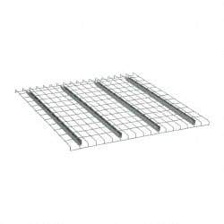 Nashville Wire - 46" Wide, 1-1/2" High, Open Shelving Welded Wire Decking - Steel, 42" Deep, Use with Pallet Racks - Caliber Tooling