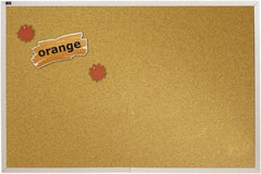 Quartet - 96" Wide x 48" High Open Cork Bulletin Board - Natural (Color) - Caliber Tooling