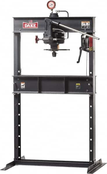 Dake - 25 Ton Manual Shop Press - 5 Inch Stroke - Caliber Tooling