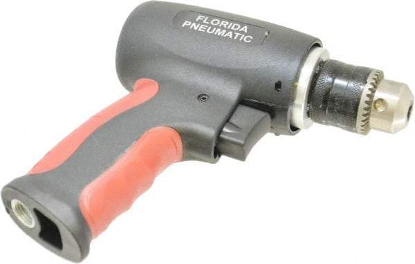 Florida Pneumatic - 3/8" Keyed Chuck - Pistol Grip Handle, 20,000 RPM, 4 CFM, 0.3333 hp, 60-90 psi - Caliber Tooling