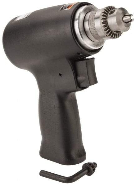 Florida Pneumatic - 1/4" Keyed Chuck - Pistol Grip Handle, 20,000 RPM, 4 CFM, 0.3333 hp, 60-90 psi - Caliber Tooling