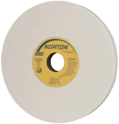 Norton - 8" Diam x 1-1/4" Hole x 3/4" Thick, I Hardness, 60 Grit Surface Grinding Wheel - Aluminum Oxide, Type 1, Medium Grade, 3,600 Max RPM, Vitrified Bond, No Recess - Caliber Tooling