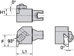 Kennametal - NG2L Insert, 30mm Head Length, 0.79mm Min Groove Width, Modular Grooving Cutting Unit Head - Right Hand Cut, System Size KM25, Series Top Notch - Caliber Tooling