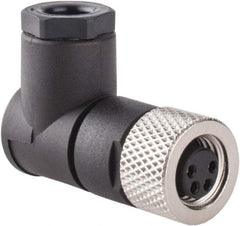 Brad Harrison - 4 Amp, Female 90° to Male 90° Field Attachable Connector Sensor and Receptacle - 60 VAC, 75 VDC, IP67 Ingress Rating - Caliber Tooling