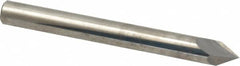 Accupro - 1/4" Diam 2 Flute Single End Solid Carbide Chamfer Mill - Caliber Tooling