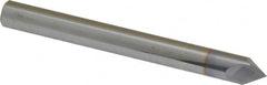 Accupro - 1/4" Diam 2 Flute Single End Solid Carbide Chamfer Mill - Caliber Tooling