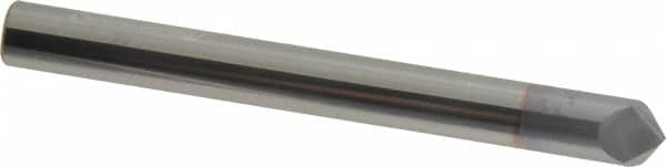 Accupro - 1/4" Diam 2 Flute Single End Solid Carbide Chamfer Mill - Caliber Tooling