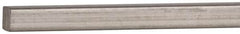 Value Collection - 12" Long x 1/8" High x 1/8" Wide, Plain Key Stock - Stainless Steel - Caliber Tooling