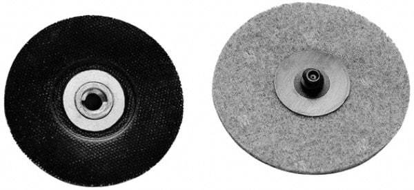 Merit Abrasives - 2" Diam Quick-Change Type S Disc Backing Pad - 1/4" Shank Diam, Hard Density, 30,000 RPM, PowerLock Holder Compatible - Caliber Tooling