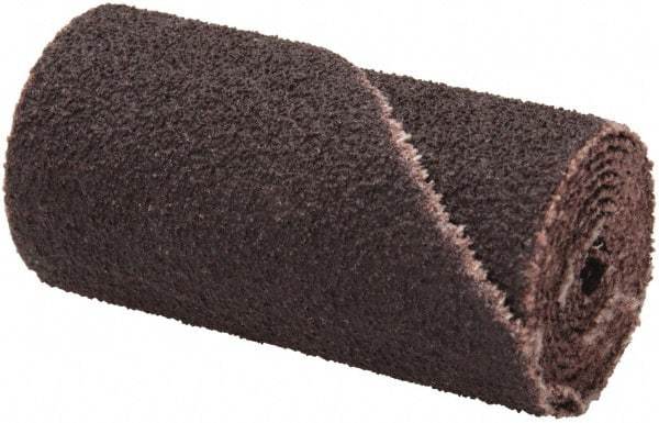 Merit Abrasives - 3/4" Max Roll Diam x 1-1/2" OAL, 80 Grit Aluminum Oxide Straight Cartridge Roll - 1/8" Pilot Hole Diam, Medium Grade, 18,000 Max RPM - Caliber Tooling