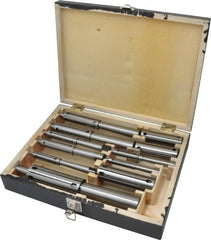 Interstate - 1/2 to 2" Face Diam, Expanding Lathe Mandrel Set - 1/2 to 2" Grip, 8 Pieces - Caliber Tooling