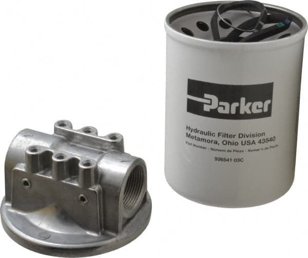 Parker - 1-1/4 NPTF, 3 Micron Filter Assembly - Cellulose - Caliber Tooling