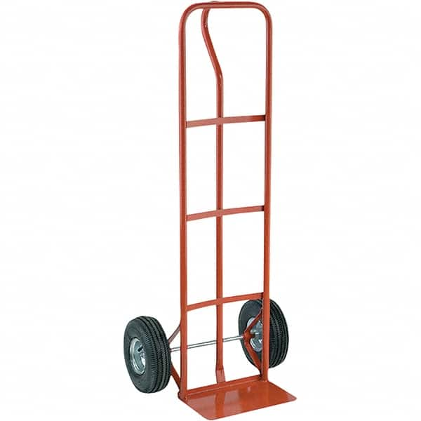 Wesco Industrial Products - 500 Lb Capacity 51" OAH Hand Truck - 7-1/2 x 14" Base Plate, D Handle, Steel, Full Pneumatic Wheels - Caliber Tooling