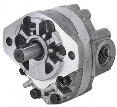 Parker - 7.3 GPM, 1-1/6-12 UNF-2B SAE Inlet Size, 2,500 RPM, 3/4" Shaft Diam, SAE A Mount, Hydraulic Gear Pump - 7.34 GPM at 1,800 RPM, 14.68 GPM at 3,600 RPM, 2,500 psi Max Working Pressure, 1-1/16-12 SAE Port Size - Caliber Tooling