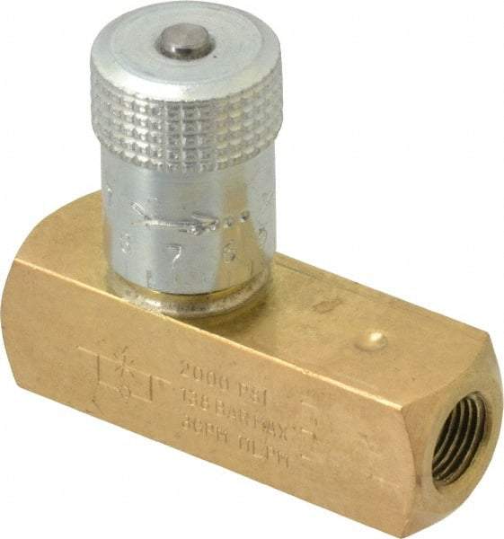 Parker - 3 GPM 1/8 Inlet Brass Hydraulic Control Valve - 1/8-27 Thread - Caliber Tooling