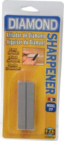 Eze Lap - 3" Long x 1" Wide x 1/4" Thick, Diam ond Sharpening Stone - Flat, 600 Grit, Fine Grade - Caliber Tooling