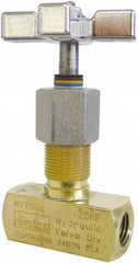 Parker - 5 GPM 1/4 Inlet Brass Hydraulic Control Valve - 1/4-18 Thread - Caliber Tooling