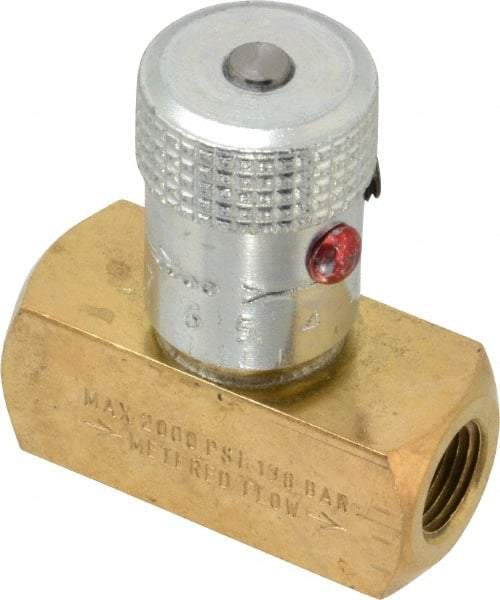 Parker - 3 GPM 1/8 Inlet Brass Hydraulic Control Valve - 1/8-27 Thread - Caliber Tooling