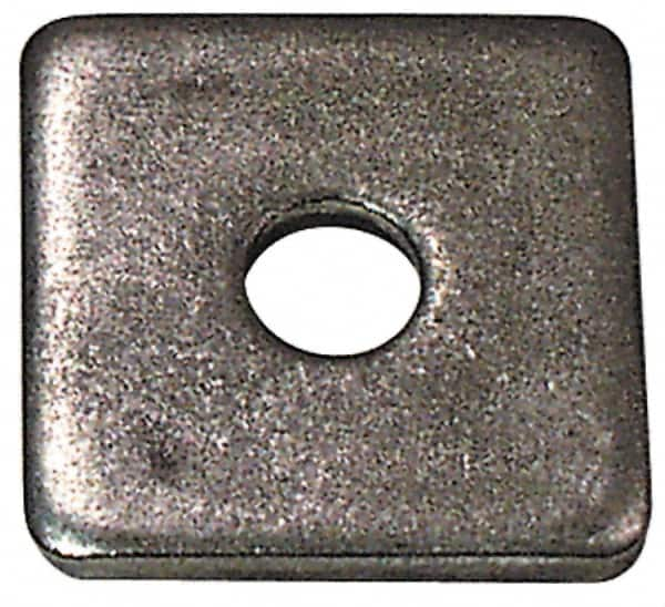 Gibraltar - 3/4" Bolt, 2" Square, Galvanized Finish, Steel Square Flat Washer - 13/16" ID, 1/4" Thick - Caliber Tooling