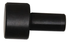 Gibraltar - 15/32" OAL, 1/4" Head Height, 3/8" OD, Low Carbon Steel, Ground, Press Fit Rest Button - Black Oxide Coating, 0.1885" Pin Diam - Caliber Tooling