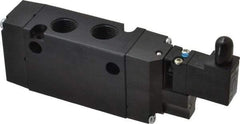 Parker - 3/8", 4-Way Body Ported Stacking Solenoid Valve - 24 VDC, 1.4 CV Rate, 2.4" High x 5.78" Long - Caliber Tooling