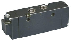 Parker - 1/2", 4-Way Body Ported Stacking Solenoid Valve - 5.9 CV Rate, Air Return, 2.68" High x 7.79" Long - Caliber Tooling