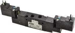 Parker - 1/8", 4-Way Body Ported Stacking Solenoid Valve - 120 VAC, 0.75 CV Rate, 2.14" High x 6.44" Long - Caliber Tooling