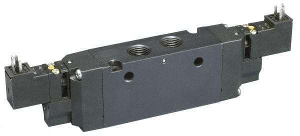 Parker - 4-Way Body Ported Stacking Solenoid Valve - 24 VDC, 2.7 CV Rate, 8.41" Long - Caliber Tooling