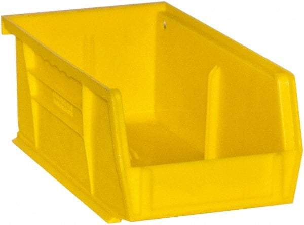 Durham - 7-7/16" Deep, Yellow Plastic Hang and Stack Bins - 3" High x 4-3/16" Wide x 7-7/16" Long - Caliber Tooling