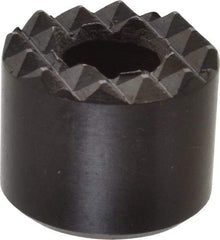 Fairlane - 5/8" Diam, 1/2" High, No. 8 C Bore SHCS, Counterbored, Fine Tooth Grade Diamond Serration Tooth Pattern, High Speed Steel, Round Positioning Gripper - Black Oxide Coated - Caliber Tooling