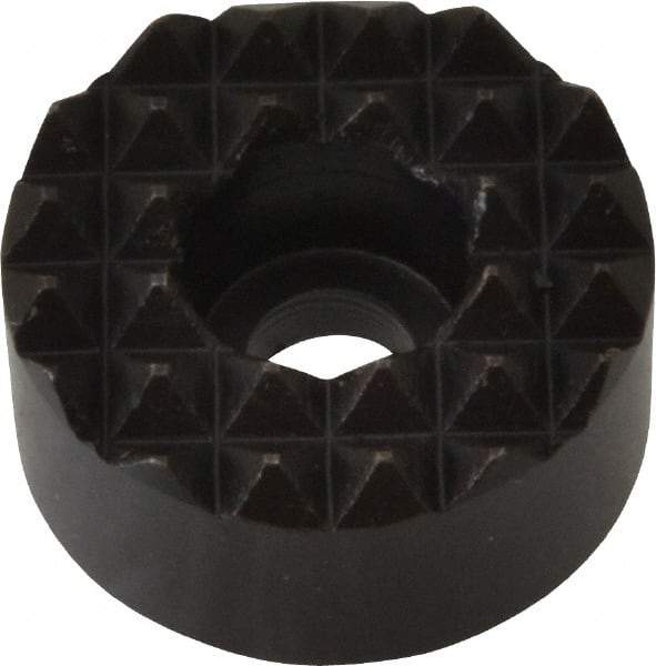 Fairlane - 3/4" Diam, 3/8" High, No. 10 C Bore SHCS, Counterbored, Fine Tooth Grade Diamond Serration Tooth Pattern, High Speed Steel, Round Positioning Gripper - Black Oxide Coated - Caliber Tooling