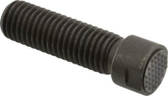 Fairlane - Serrated Tooth, 5/8-11, 1/4" Internal Hex, 2" Shank Length, 2" Thread Length, Black Oxide Finish, Round Head, Adjustable Positioning Gripper - 5/8" Pad Diam, 3/4" Hex, 1/4" Head Height, Extra Fine Tooth Grade - Caliber Tooling