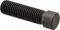 Fairlane - Serrated Tooth, 3/4-10, 5/16" Internal Hex, 2-1/2" Shank Length, 2-1/2" Thread Length, Black Oxide Finish, Round Head, Adjustable Positioning Gripper - 3/4" Pad Diam, 7/8" Hex, 1/4" Head Height, Extra Fine Tooth Grade - Caliber Tooling