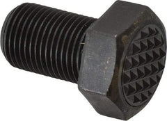 Fairlane - Serrated Tooth, 5/8-18, 1" Shank Length, 1" Thread Length, Black Oxide Finish, Hex Head, Adjustable Positioning Gripper - 3/4" Pad Diam, 15/16" Hex, 7/16" Head Height, Fine Tooth Grade - Caliber Tooling