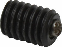 Fairlane - 3/8-16, 1/2" Thread Length, 3/16" Ball Diam, Serrated Ball Pad Surface, Alloy Steel, Black Oxide, Threaded, Swivel Action Gripper Assemblies - 5/32" Contact Diam, High Speed Steel Ball - Caliber Tooling