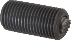 Fairlane - 1/2-20, 1" Thread Length, 9/32" Ball Diam, Serrated Ball Pad Surface, Alloy Steel, Black Oxide, Threaded, Swivel Action Gripper Assemblies - 1/4" Contact Diam, High Speed Steel Ball - Caliber Tooling