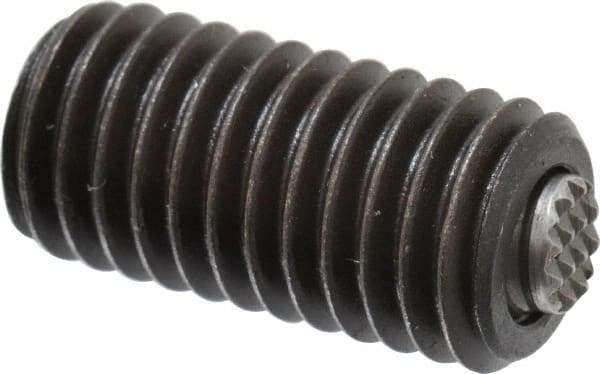 Fairlane - 1/2-13, 1" Thread Length, 9/32" Ball Diam, Serrated Ball Pad Surface, Alloy Steel, Black Oxide, Threaded, Swivel Action Gripper Assemblies - 1/4" Contact Diam, High Speed Steel Ball - Caliber Tooling